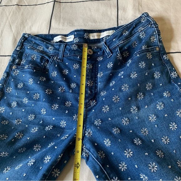 Pilcro by Anthropologie High Rise Bootcut Embroidered Jeans 31 - Picture 7 of 9